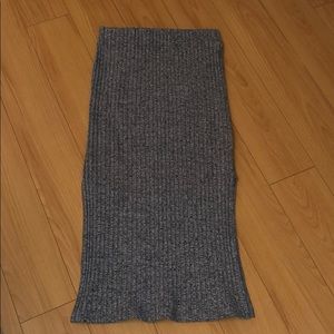Top shop ribbed midi skirt with slit